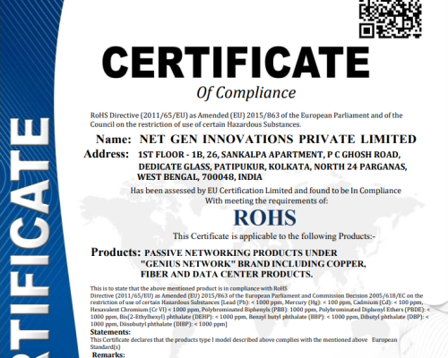 ROHS OF EU NET GEN INNOVATIONS PRIVATE LIMITED